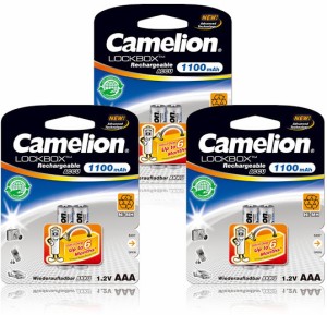 Camelion NH-AAA1100LBBP2 x 3 Packs Rechargeable Ni-MH Battery