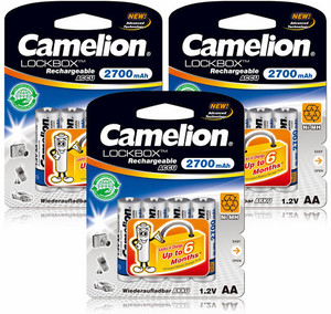 Camelion NH-AA2700LBBP4 x 3 Packs Rechargeable Ni-MH Battery
