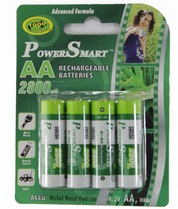 Power Smart Aa Ni-Mh 2800 mAh Capacity Rechargeable Ni-MH Battery