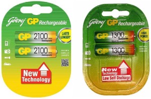 Godrej Gp Combo Of 2100 & 1300 Mah AA Rechargeable Battery Rechargeable Ni-MH Battery