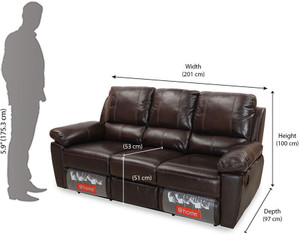 @home by Nilkamal Half-leather Powered Recliners