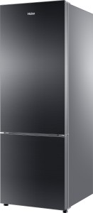 Haier 345 L Frost Free Double Door 3 Star Refrigerator(Black Glass, HRB- 3654PKG-R / E)