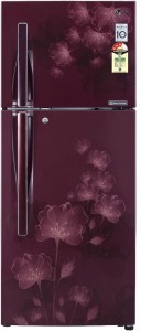 LG 310 L Frost Free Double Door 3 Star Refrigerator(Scarlet Florid, GL-D322JSFL)