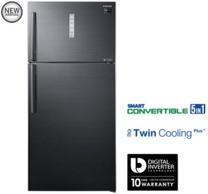Samsung 670 L Frost Free Double Door 3 Star (2019) Refrigerator(Black Inox, RT65K7058BS/TL)