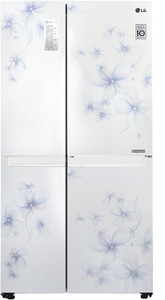 LG 687 L Frost Free Side by Side Refrigerator(Daffodil White, GC-B247SCUV)