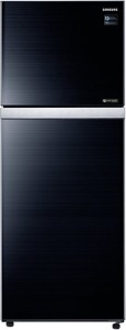 Samsung 415 L Frost Free Double Door 3 Star (2019) Refrigerator(Black Glass, RT42K5068GL)