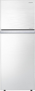 Samsung 393 L Frost Free Double Door 4 Star (2019) Refrigerator(Shiny River White Glass, RT39HAUDE1J/TL)