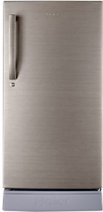 Haier 195 L Direct Cool Single Door 4 Star Refrigerator with Base Drawer(Brushed Silver, HRD-1954PBS-R/E)