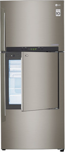 LG 426 L Frost Free Double Door 2 Star Refrigerator(Shiny Steel, GC-D432HLAM)