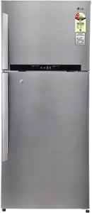 LG 546 L Frost Free Double Door 2 Star Refrigerator(Shiny Steel/Platinum Silver 3, GN-M702HLHM)