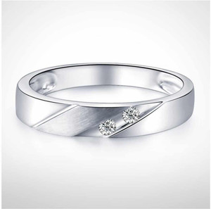 Bdsj New Ring Sterling Silver Cubic Zirconia 12k White Gold Plated