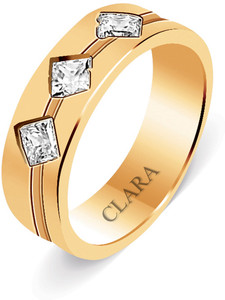 Clara The Trio 14kt Swarovski Crystal Yellow Gold Ring Best Price