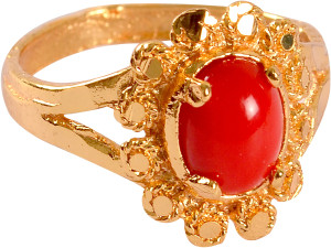 Red coral hotsell gold ring price