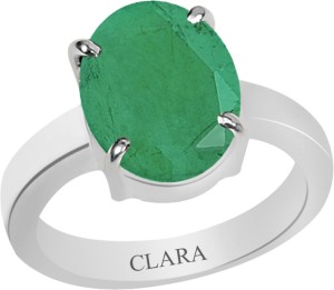 CLARA Certified Opal 4.8cts or 5.25ratti original stone Sterling Silver Astrological Ring for Men and Women 