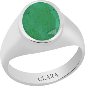 CLARA Certified Malachite 8.3cts or 9.25ratti original stone Sterling Silver Astrological Ring for Men and Women Daana Firang