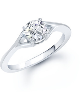 VK Jewels VK Jewels Fancy (CZ) Solitaire Ring Alloy Cubic Zirconia Rhodium Plated Ring