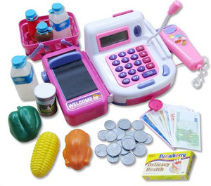 i gadgets Realistic Cash Register Toy Supermarket Set Realistic