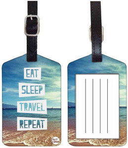 Nutcaseshop EAT SLEEP TRAVEL BEACH REPEAT Luggage Tag