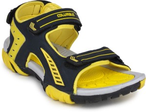 Columbus Men GreyBlkYellow Sandals Best 