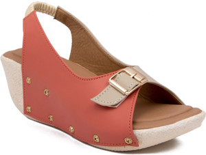 Adjoin Steps Women Peach Wedges