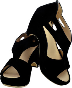 Olive Fashion Women Black Wedges