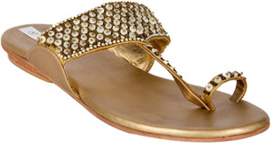 Venus Steps Women Gold Flats Shop Online for Footwears in India