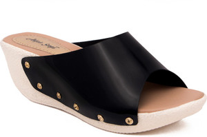 Adjoin Steps Women Black Wedges