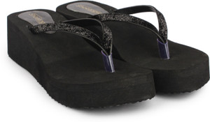 Shoetopia Women Black Wedges