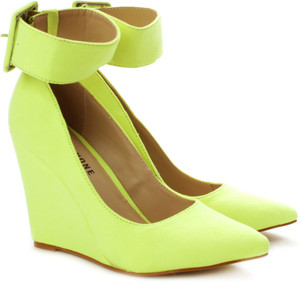 Neon yellow deals wedges