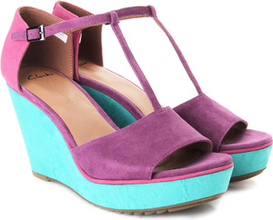 CLARKS Scent Flower Women Women Pink Purple Blue Wedges Buy