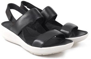 clarks wave shine black leather women black flats