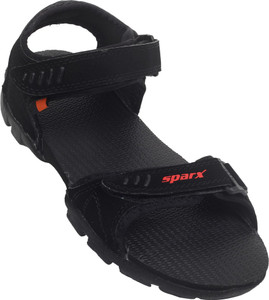 Sparx black sandals hot sale