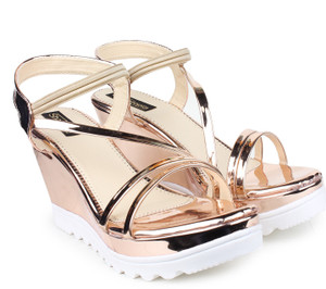 Shoetopia Women Copper Wedges