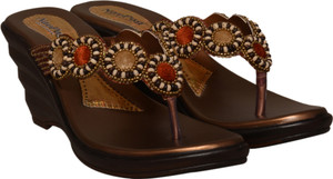 NAV PAG Women Brown Wedges