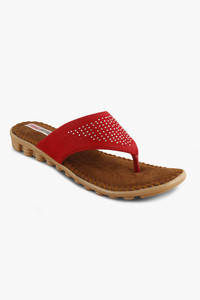 Pink Fever Women RED Flats