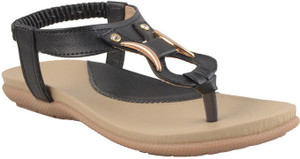 Adorn Women Black Flats