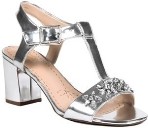 clarks silver heels