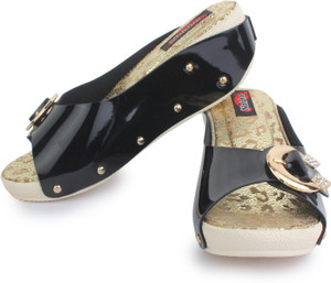 Naisha Women 1,Black Wedges