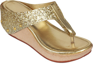Art Sole Women Golden Wedges