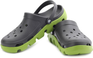 Grey and green crocs hotsell