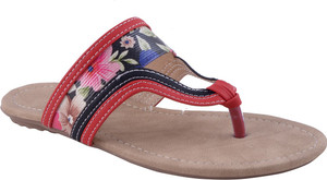 Adorn Women Red Flats