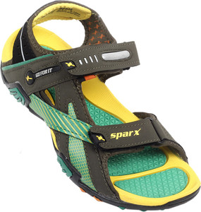Sparx Men Olive Yellow Sandals Compare 