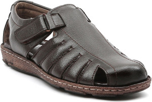 Ajanta Men Black Brown Sandals Best 