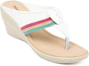 Adjoin Steps Women White Wedges