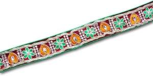 wedding pitara designer embroidered maroon raw silk saree falls(multicolor)