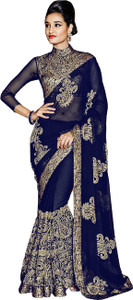 Aashvi Creation Embroidered, Self Design Bollywood Georgette Saree