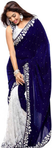 Shree Creation Embroidered Bollywood Velvet Saree