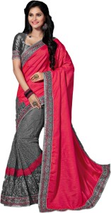 M.S.Retail Embroidered Bollywood Linen, Net Saree