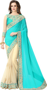 Glory Sarees Embroidered Bollywood Georgette, Lycra Saree