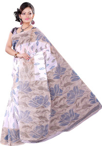 Vastrakala Floral Print Fashion Cotton Saree